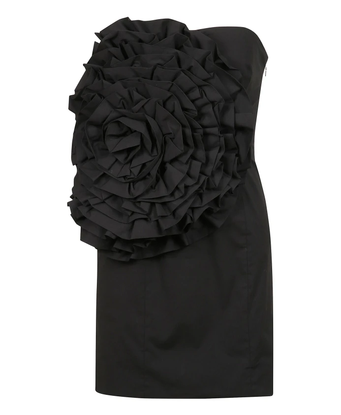 

Мини-Платье с цветочным принтом и открытыми плечами Rotate Birger Christensen, черный