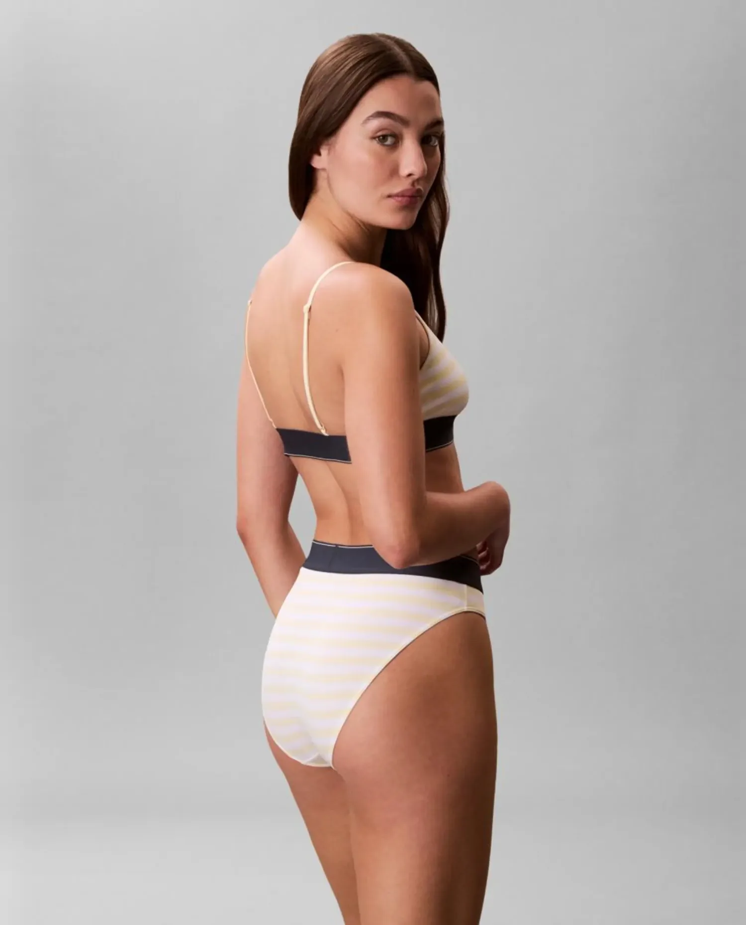 Бюстгальтер без чашек CK GRAPHIC Calvin Klein, желтый — фото 2