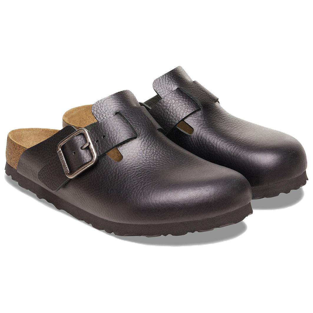 Мюли Birkenstock Boston Wire Buckle Natural Leather, черный — фото 2