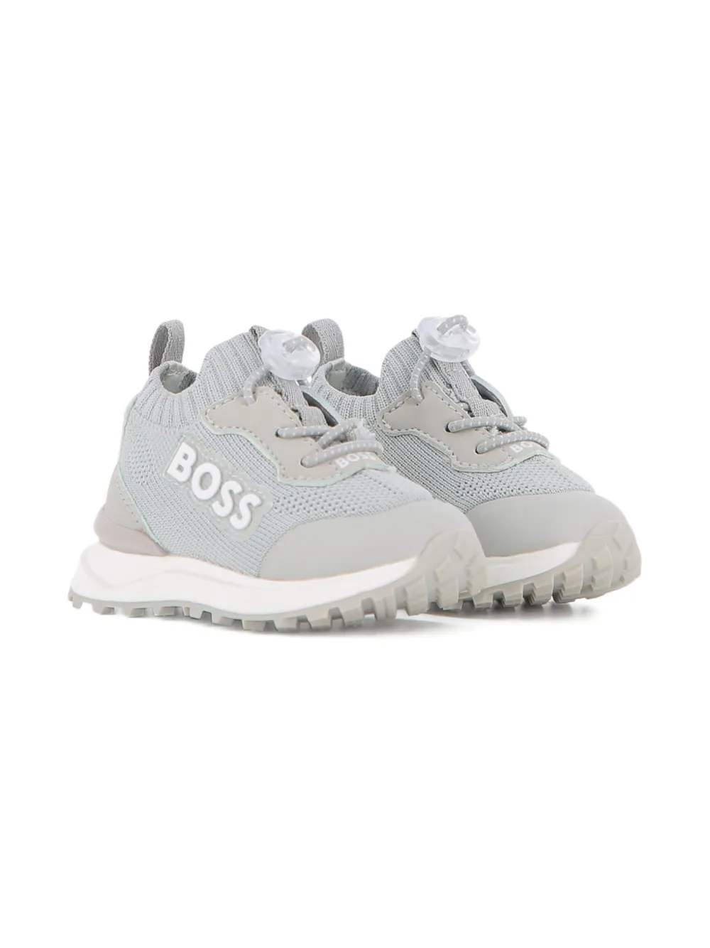 

Кроссовки на шнуровке BOSS Kidswear, серый