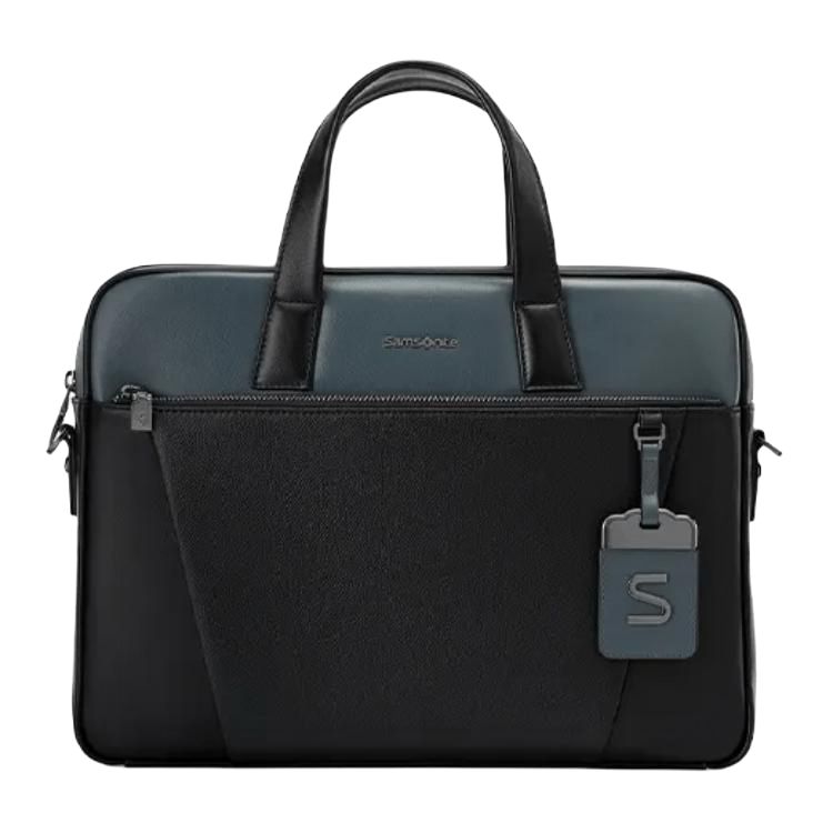 

Samsonite Кожаный портфель мужской морской синий и черный