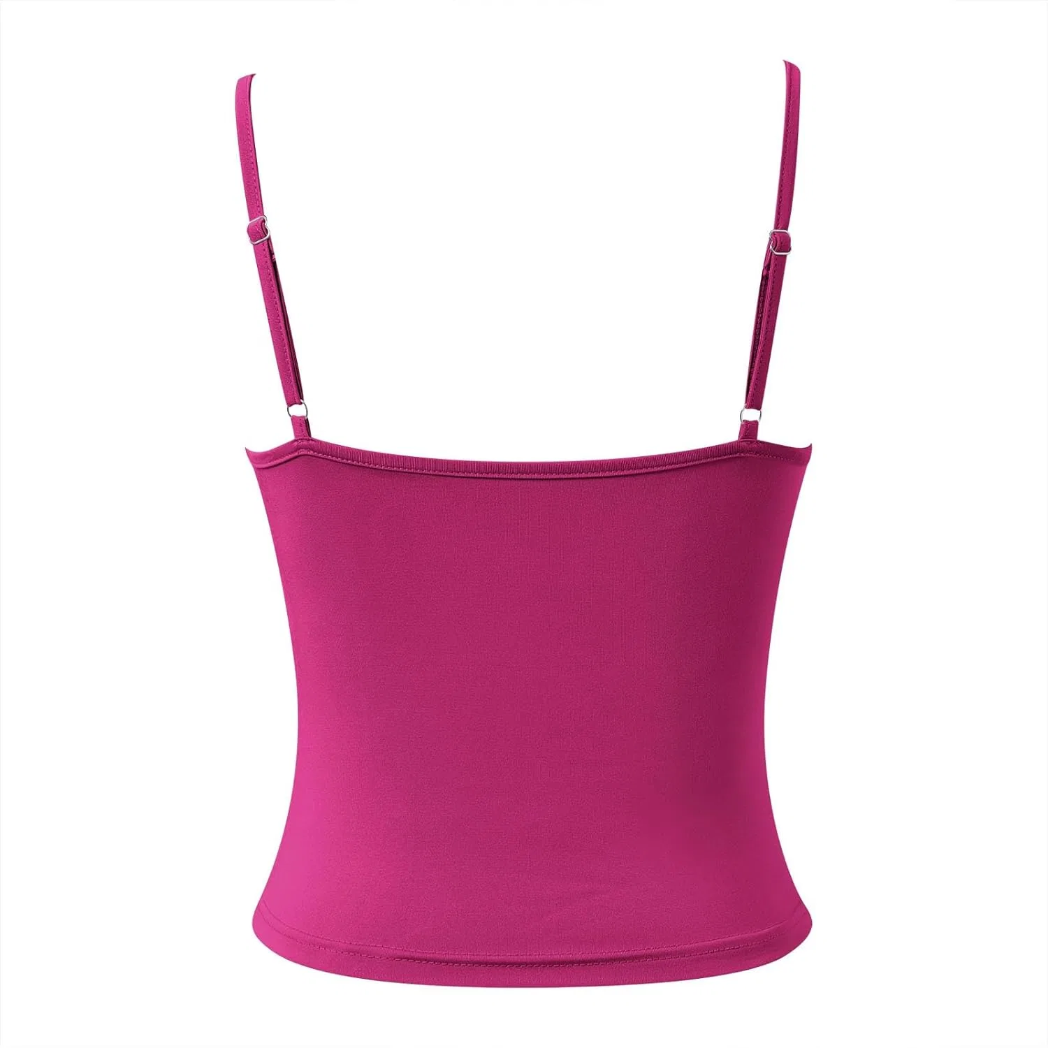 Топ-майка женская с встроенным бюстгальтером, Hot Pink — фото 4