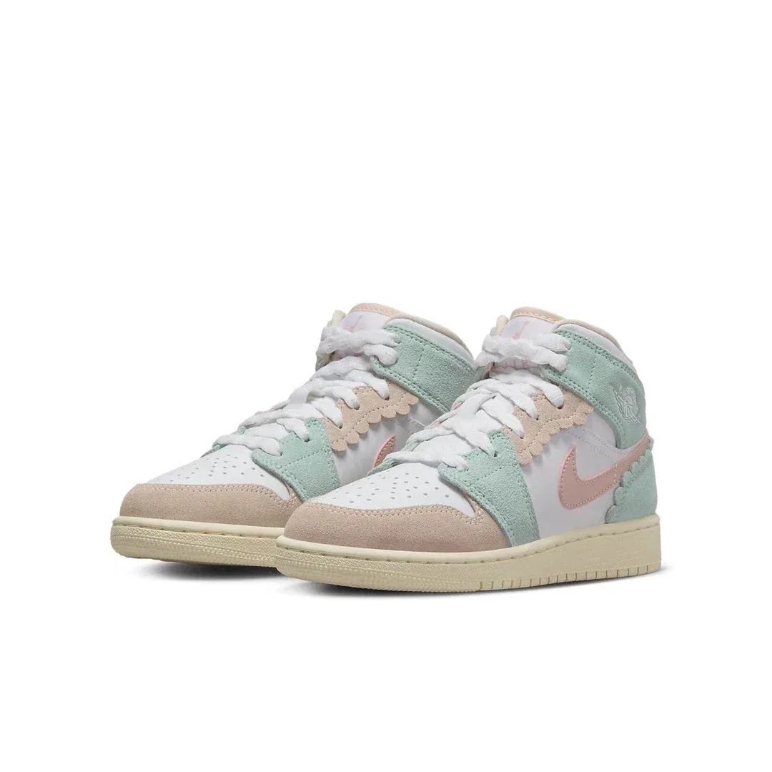 Детские кроссовки Nike Air Jordan Mid DZ5361 - розовые оксфорды, повседневная обувь HTAT8