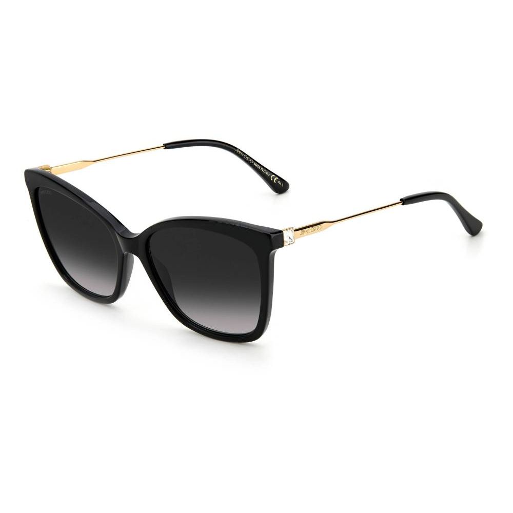 

Черные металлические солнцезащитные очки Jimmy Choo Eyewear