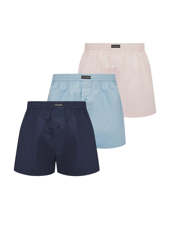 

Трусы боксеры Lyle & Scott Boxer 3-Er Set, цвет Rosa/Hellblau/Dunkelblau