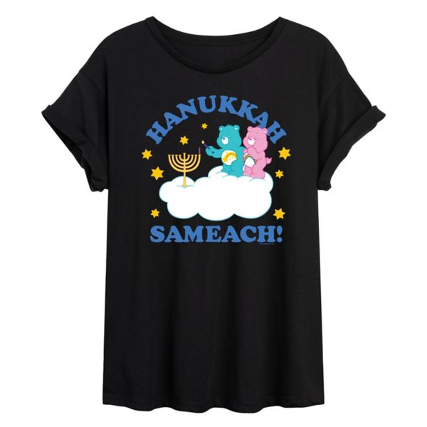 

Детская футболка Care Bears "Ханука Самеах" оверсайз Licensed Character, черный