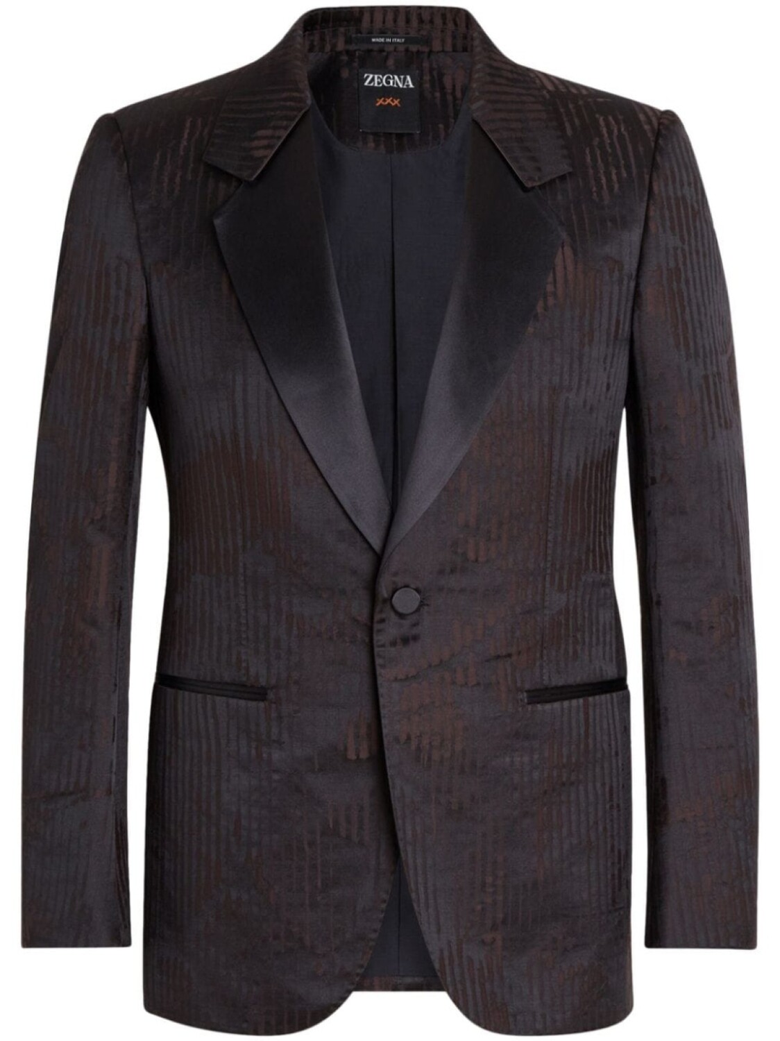 

Zegna пиджак из смесовой шерсти, коричневый