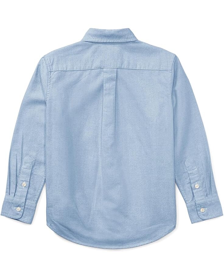 Рубашка Polo Ralph Lauren Kids Cotton Oxford Sport Shirt, цвет Light Blue — фото 2