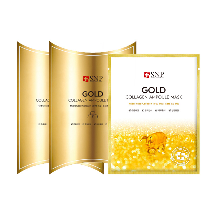 

SNP Золотые коллагеновые маски для лица с яичным белком увлажняющие 25мл*10/25мл*10*3
