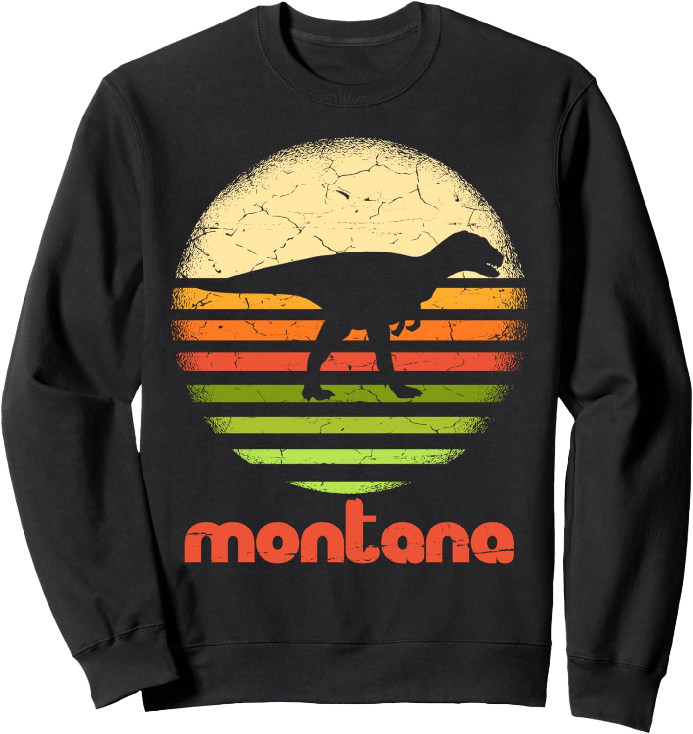 

Толстовка с надписью Монтанская тропа динозавров, Любитель палеонтологии, Отдых с окаменелостями Montana Dinosaur Trail Paleontology Lover Apparel, черный