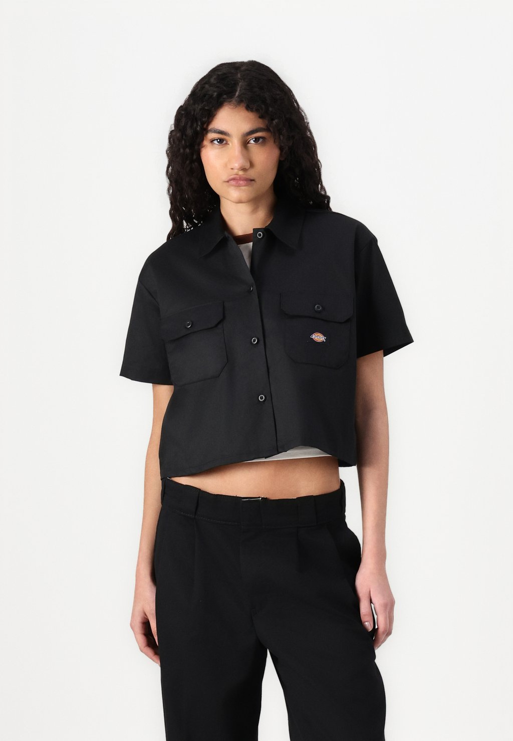 

Блузка на пуговицах WORK SHIRT CROPPED Dickies, черный