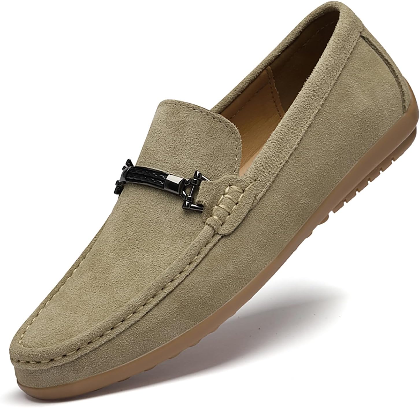 

Мужские лоферы LOVEHEYNEW из замши с цепочкой, повседневные, удобные, мягкие, на плоской подошве, легкие, нескользящие, для бизнеса, прогулок, вождения, хаки