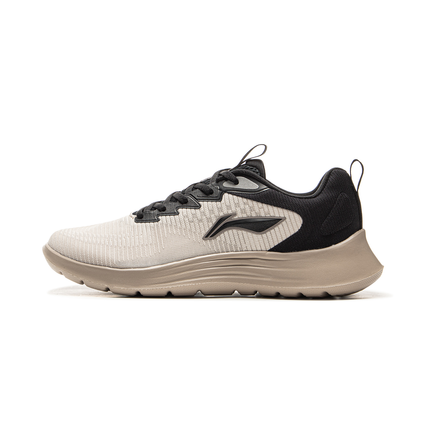 

LINING Кроссовки для бега с низкой посадкой, с защитой от скольжения и износостойкие, с мягкой подошвой, серо-черные, мужские