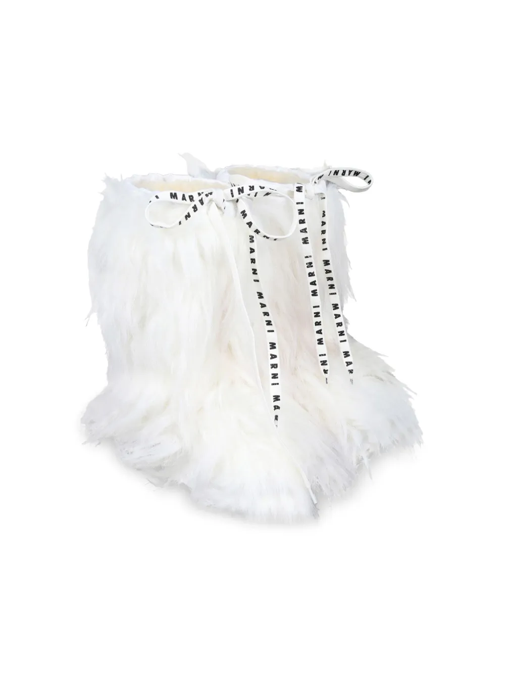 

Сапоги из искусственного меха Marni Kids, белый
