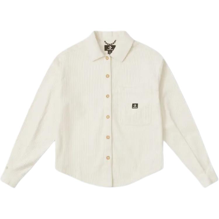 

Велюровая рубашка на пуговицах Converse, Ecru