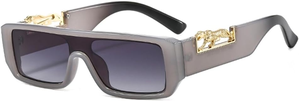 

Солнцезащитные очки прямоугольной формы для женщин и мужчин, с градиентными линзами, поликарбонатной оправой, леопардовым принтом и защитой от УФ-излучения UV400 DSXLY, C4