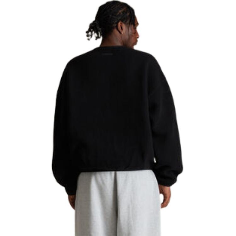 Джемпер из флиса с аппликацией логотипа Fear Of God Essentials, черный — фото 4