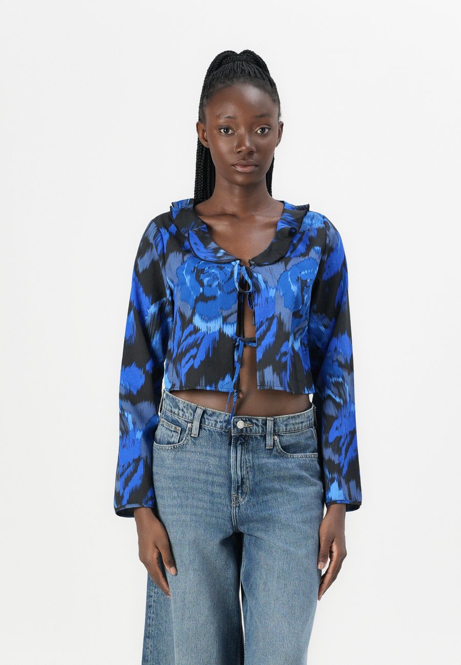 

Блуза ONLY ONLNOVA LIFE ELITE HAILEY FRILL, Bellwether Blue/Dark Blue