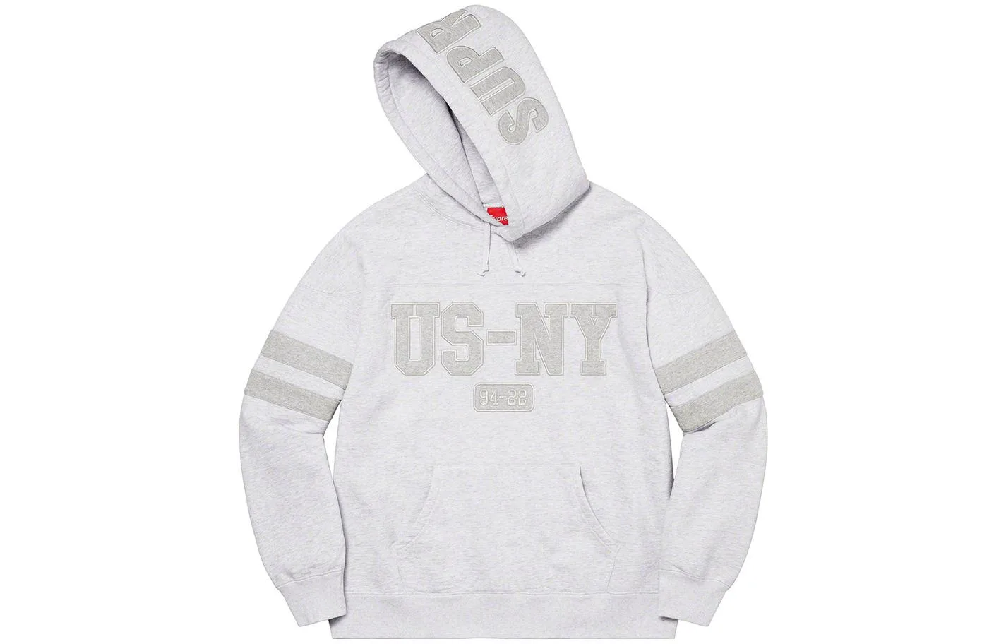 Худи из хлопка US-NY Supreme, Gray (Ash Grey)