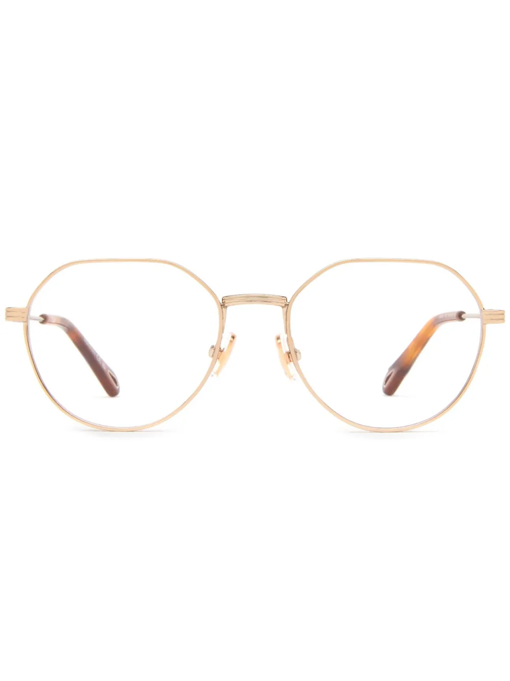 

Очки в геометричной оправе Chloé Eyewear, золотой