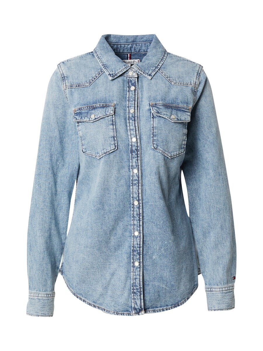 

Блузка TOMMY HILFIGER Blouse, синий деним