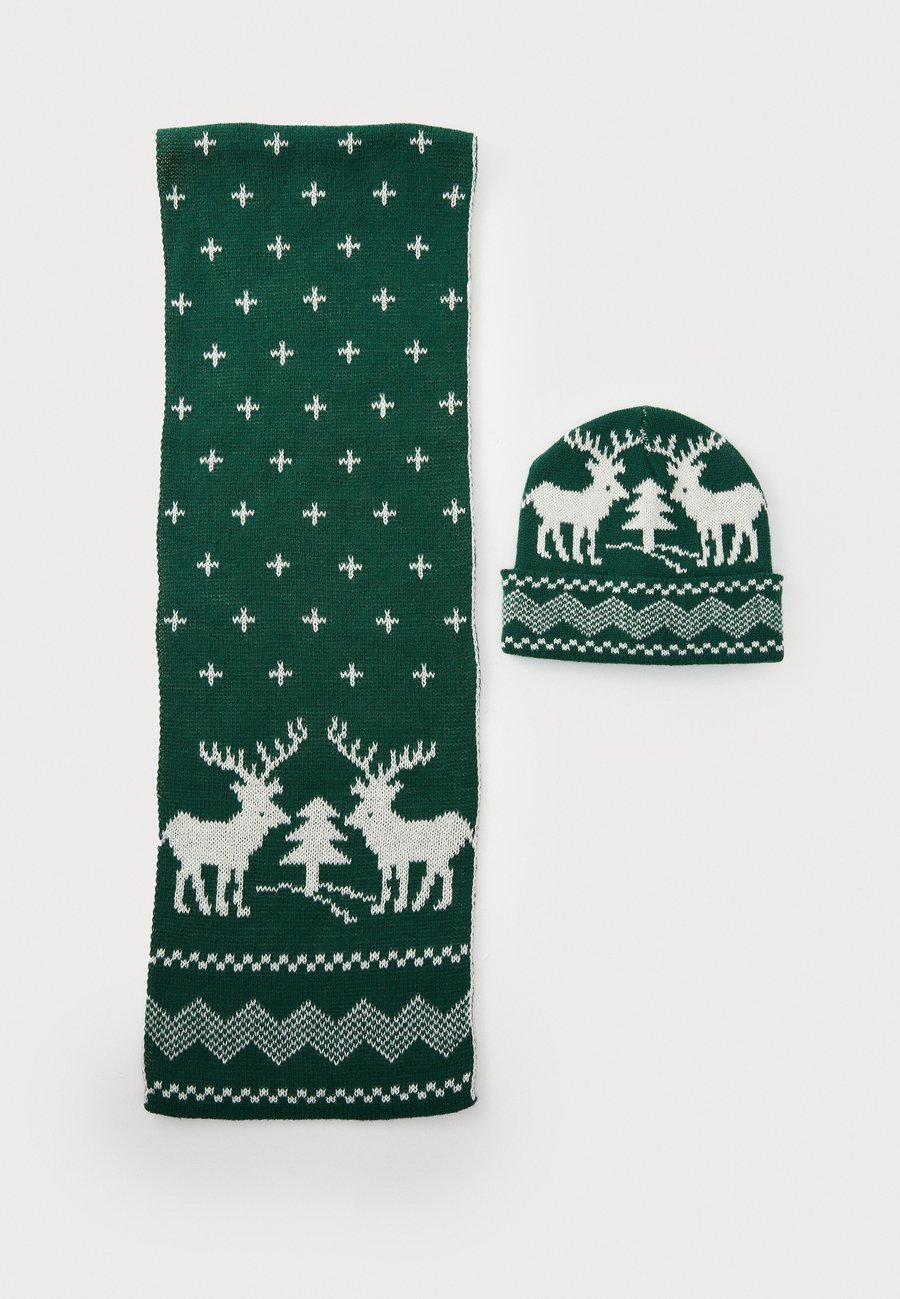 

Шапка Only & Sons ONSXAS BOX SCARF BEANIE UNISEX SET, Formal Garden/Dark Green