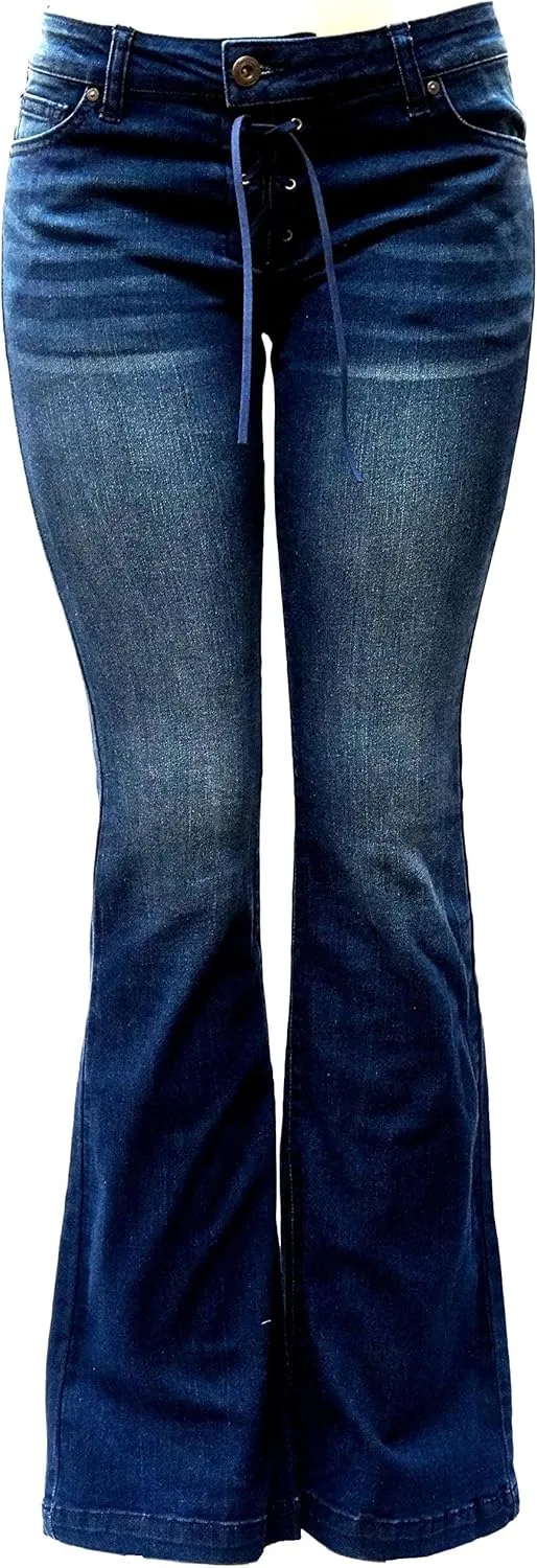 

Джинсы Jack David для женщин, 70s, Slim Fit, Flared Bell Bottom