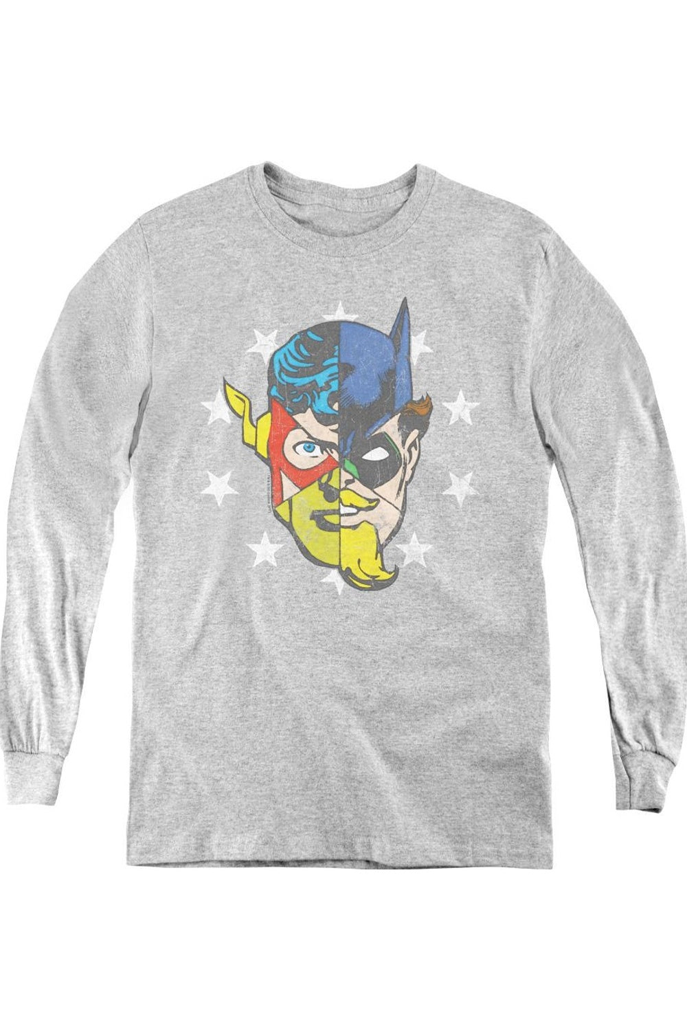 

Футболка с длинным рукавом для подростков "Лига справедливости Америки: Противостояние" Gildan, Athletic Heather