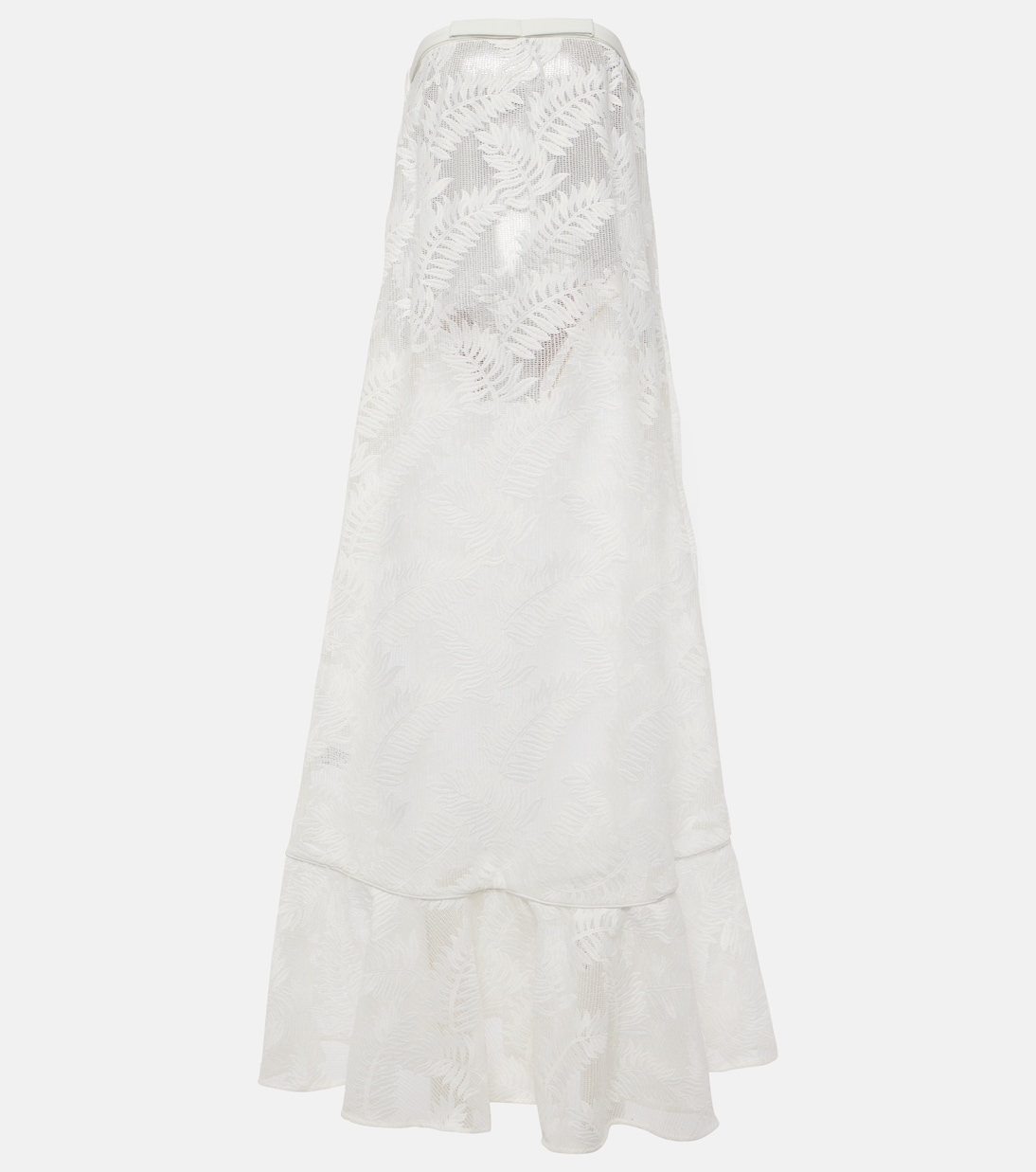 

Платье макси из жаккарда Adriana Degreas, белый