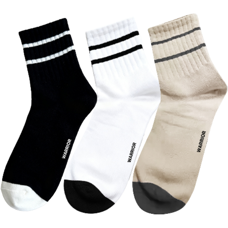 

Унисекс носки Mid Calf WARRIOR, [3 pack]белый 1+черный 1+хаки 1