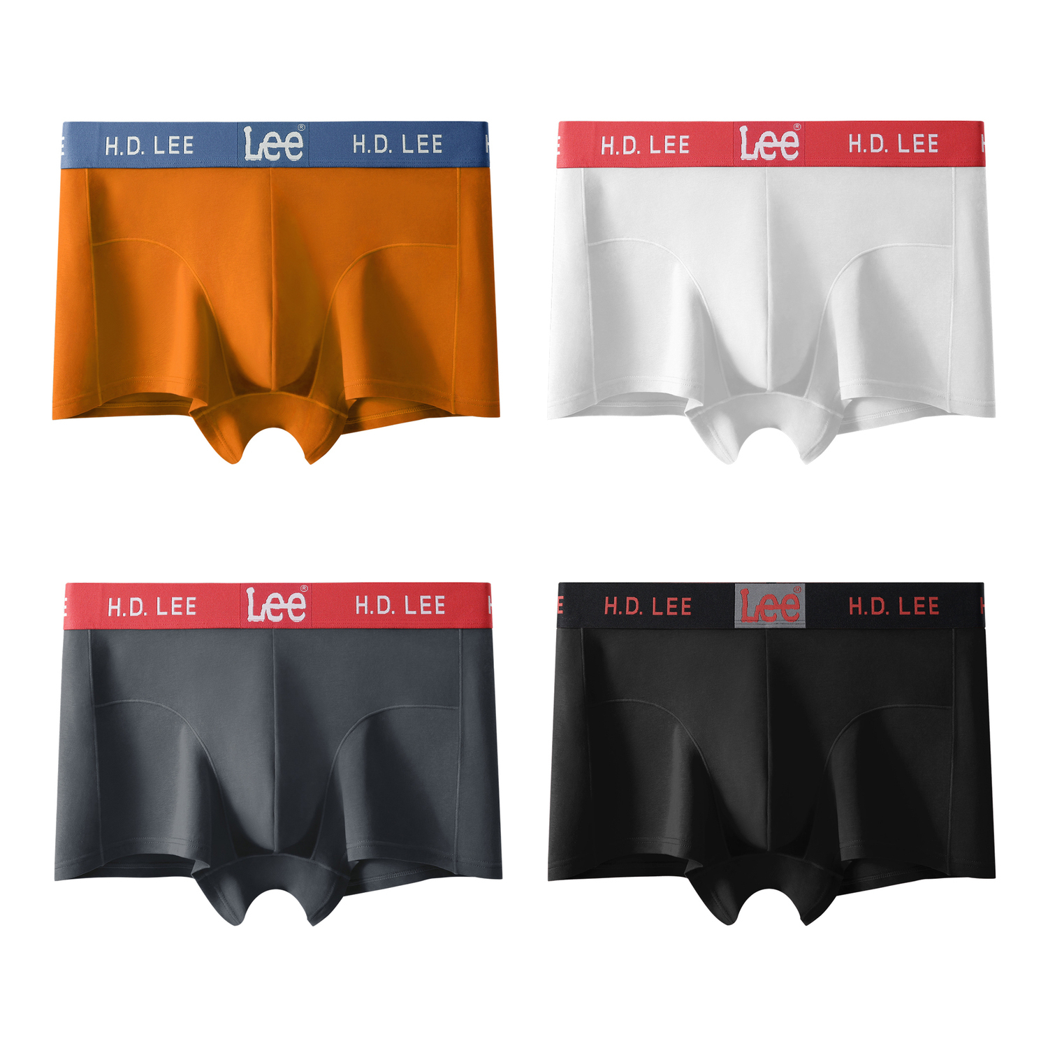 

Подарочный набор мужского белья 4 шт Lee, 4 Pack (оранжевый+белый+темно-серый+черный)