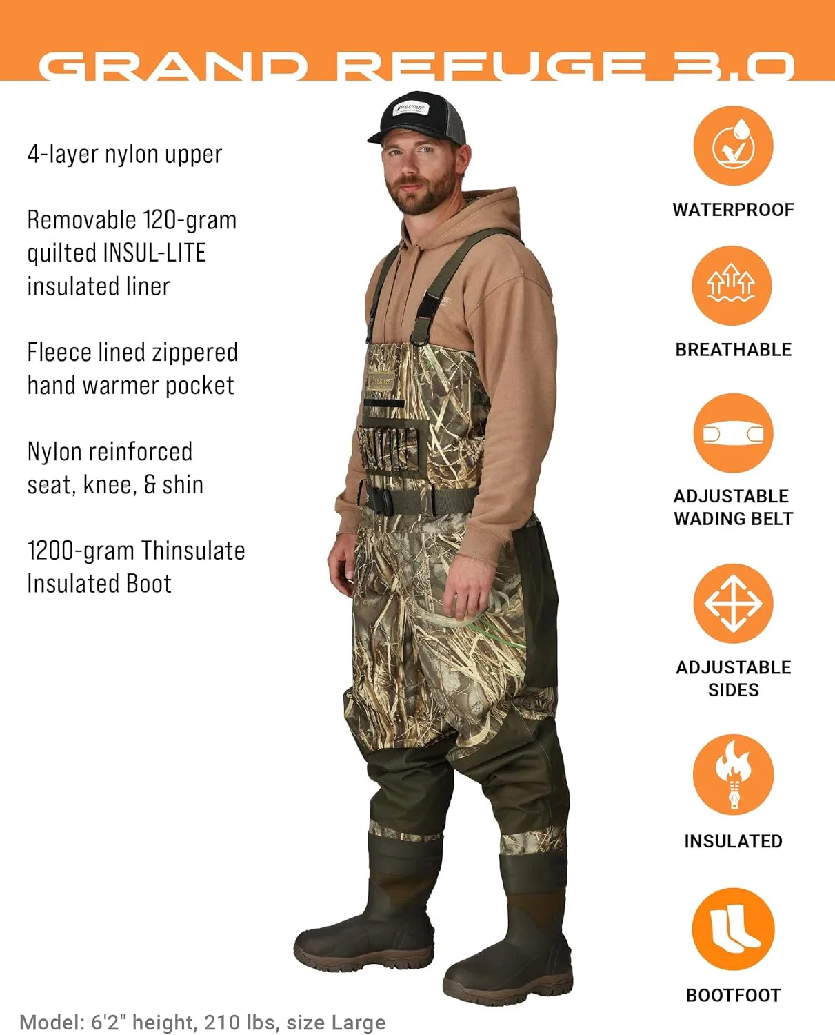 Водонепроницаемые охотничьи сапоги FROGG TOGGS, Realtree Max-7 — фото 2