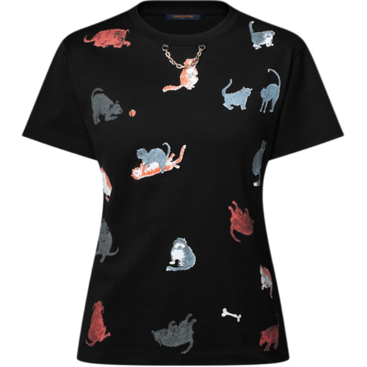 

Футболка cats and dogs LOUIS VUITTON, черный