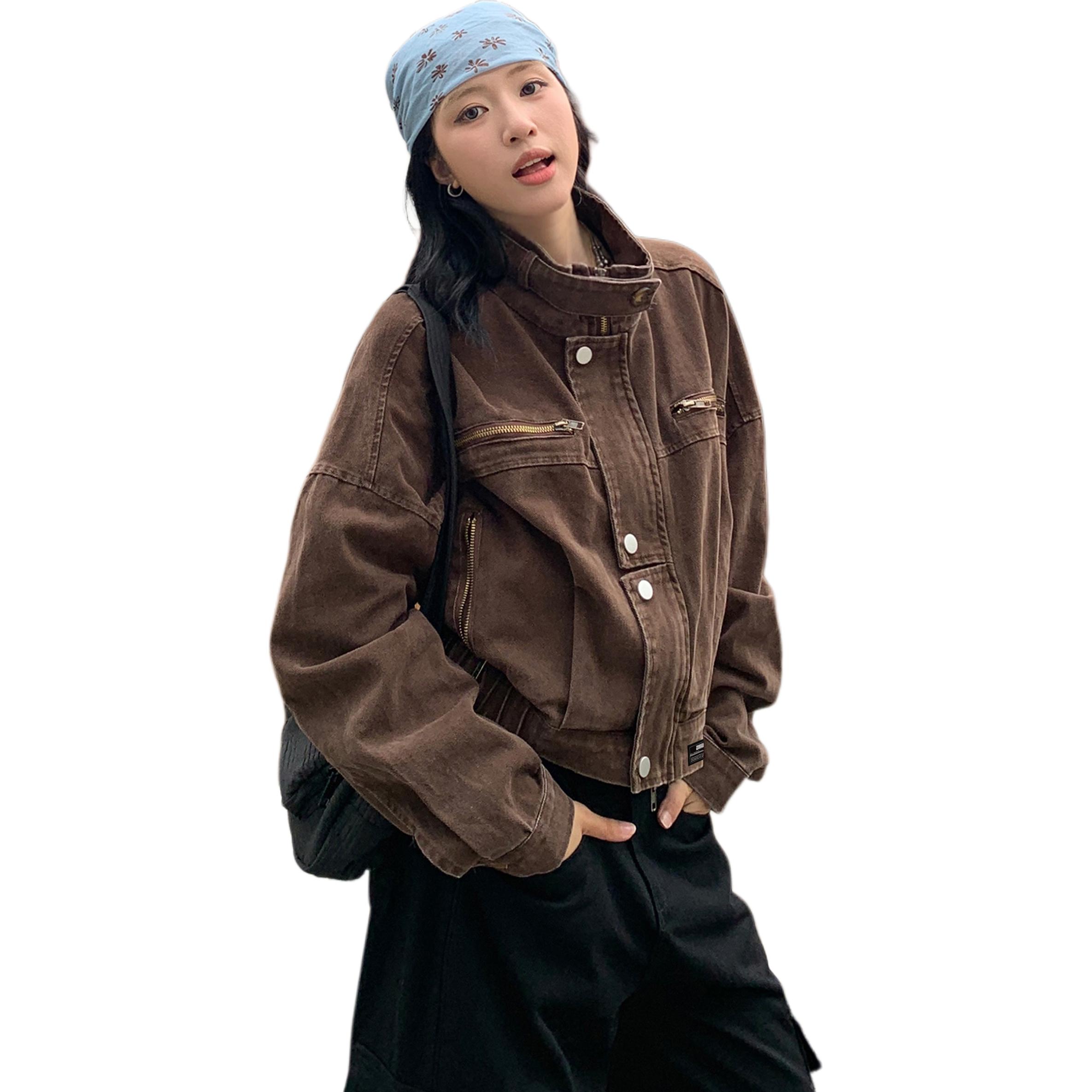 

Куртка Unisex Stand Collar Moderate ZIAREL, коричневый[removable logo]