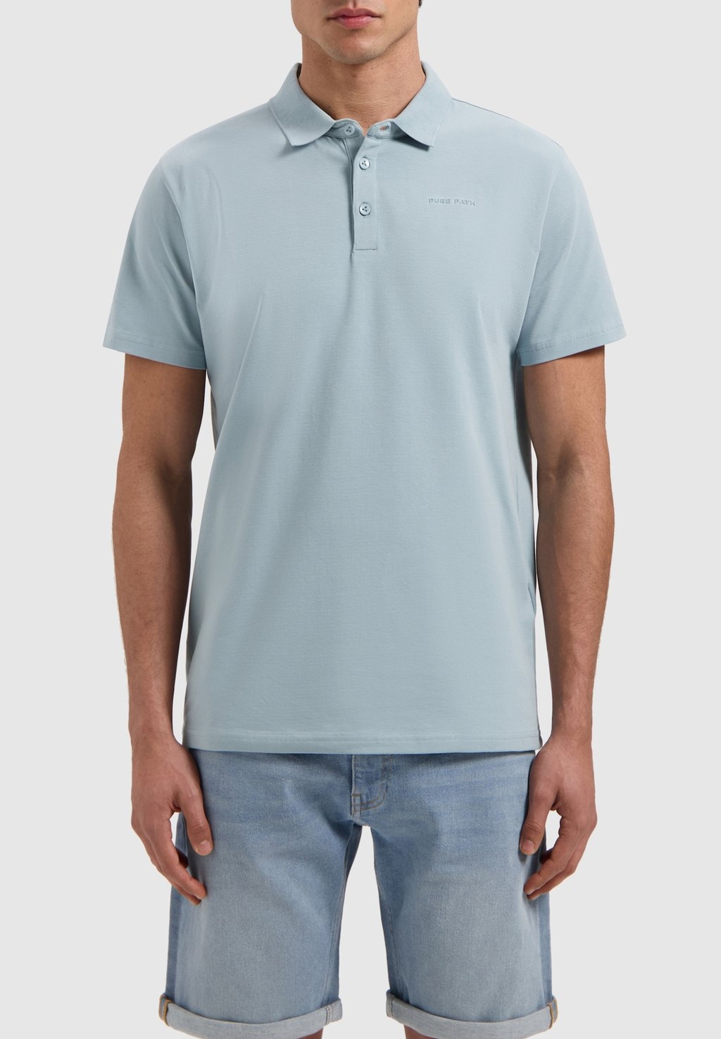 

Рубашка поло REGULAR FIT Pure Path, сине-серый