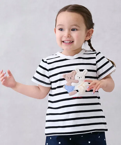 Детская футболка с блестящим декором petit main лавандовая — фото 2