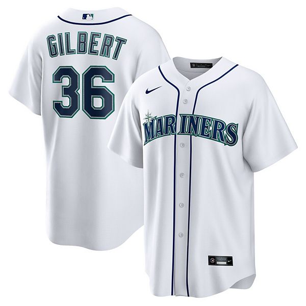 

Мужская белая реплика домашней футболки Seattle Mariners Logan Gilbert Nike