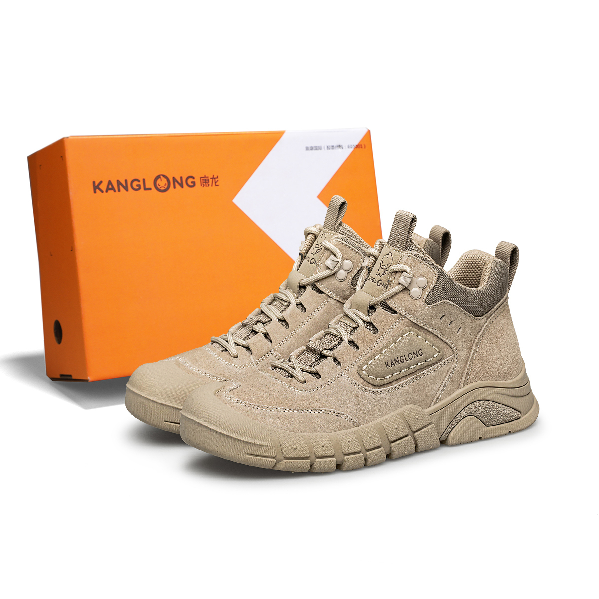 

KANGLONG Амортизирующие противоскользящие износостойкие легкие высокие треккинговые ботинки для мужчин серые, цвет Gray
