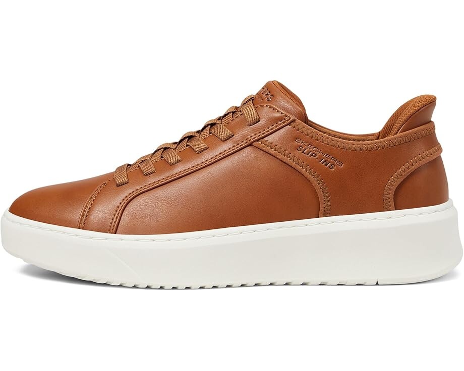 Кроссовки SKECHERS Court Break - Double Vented Hands Free Slip-Ins, цвет Cognac — фото 4