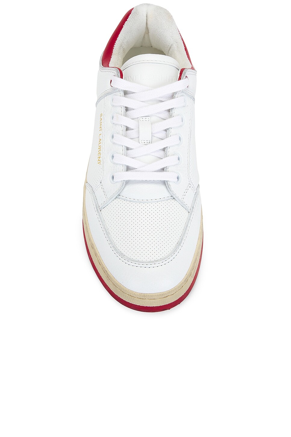 Низкие кроссовки SL61 Saint Laurent, цвет Blanc & Vintage Red — фото 4