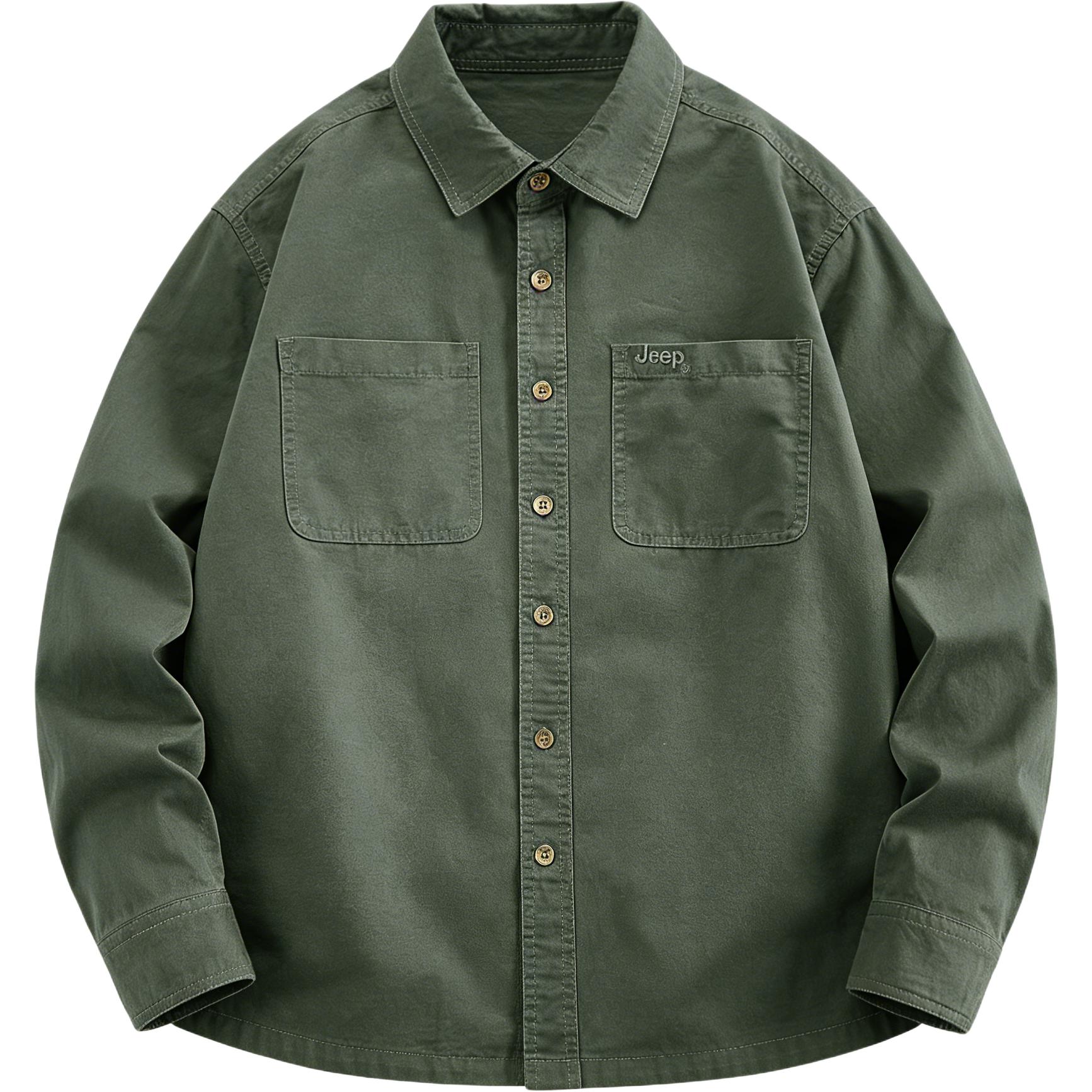 

Рубашка Unisex Lapel Moderate Workwear Jeep, army зеленый