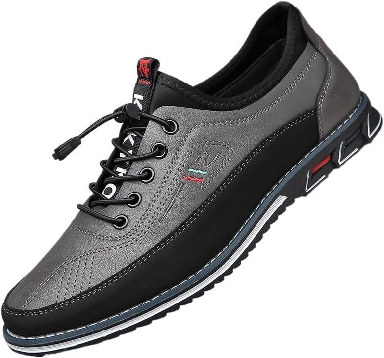 

Мужские модные деловые повседневные офисные лоферы без шнурков с регулируемой высотой, из искусственной кожи, удобные для вождения, работы, прогулок, вечеринок и официальных мероприятий, оксфорды Hhhchpm, серый