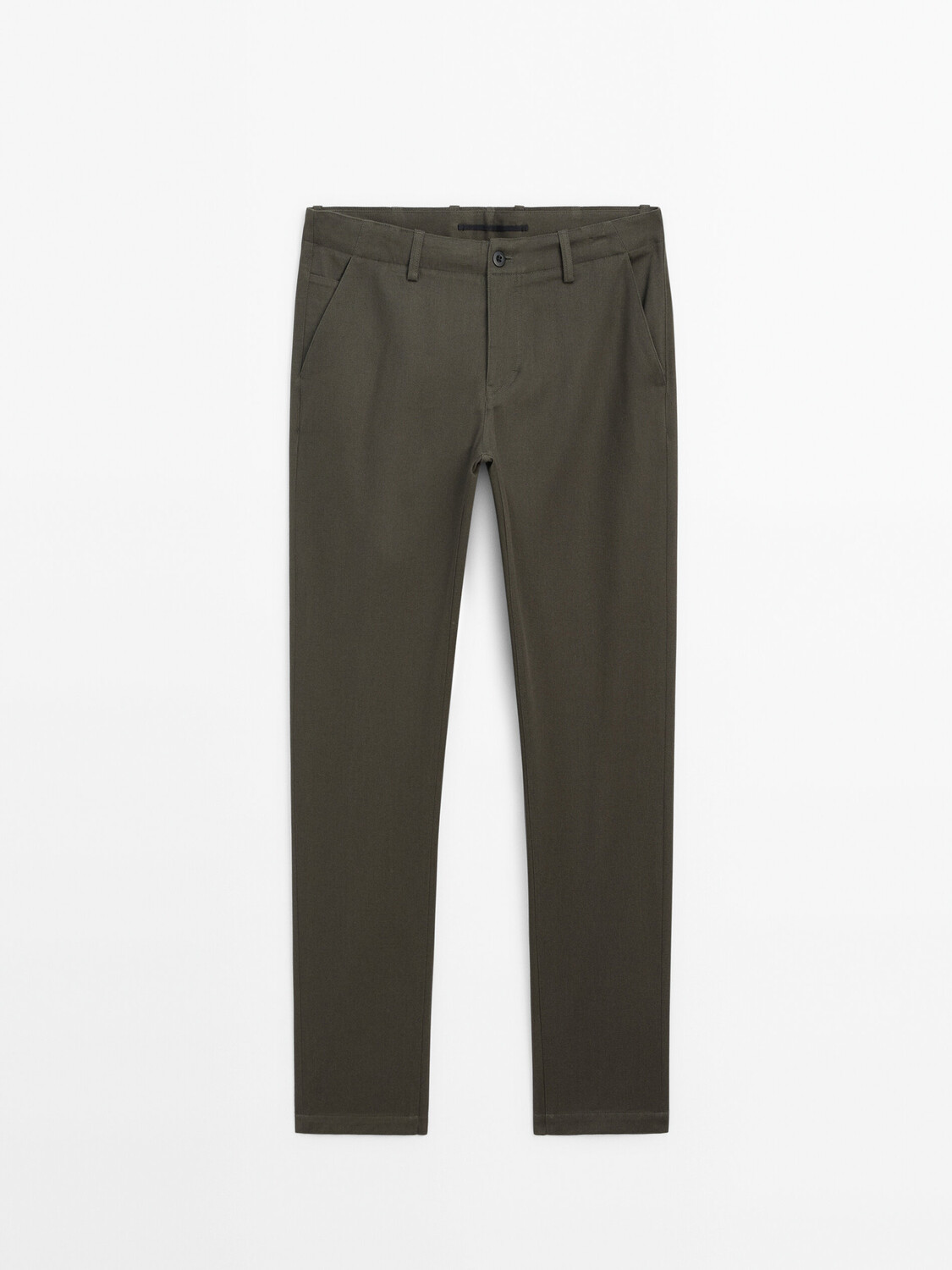 

Зауженные брюки из хлопка Massimo Dutti, зеленый