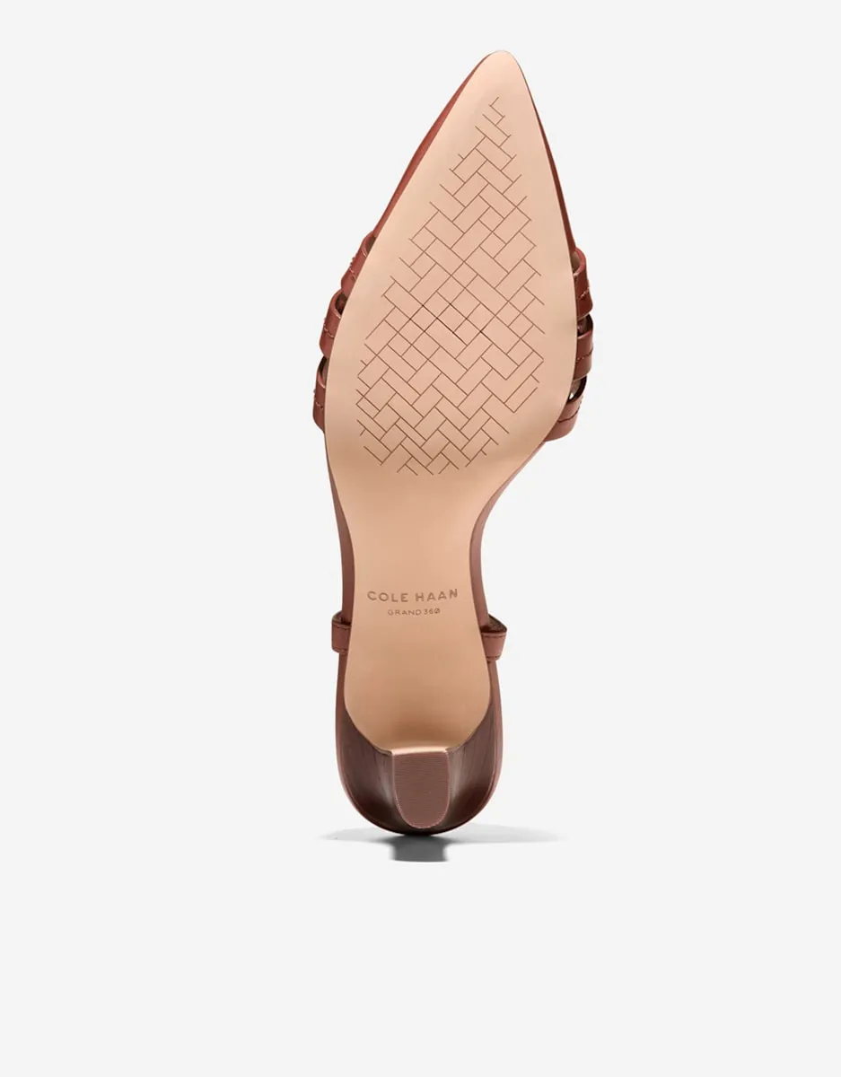 Женские туфли-лодочки без задника из натуральной кожи Cole Haan, коричневый — фото 3