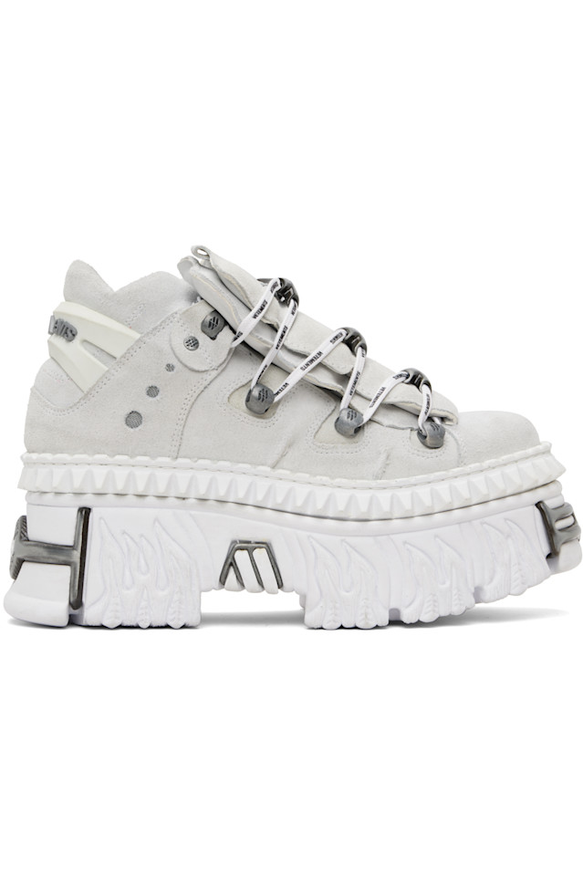 

Новые кроссовки на платформе Rock Edition Fire Vetements, белый