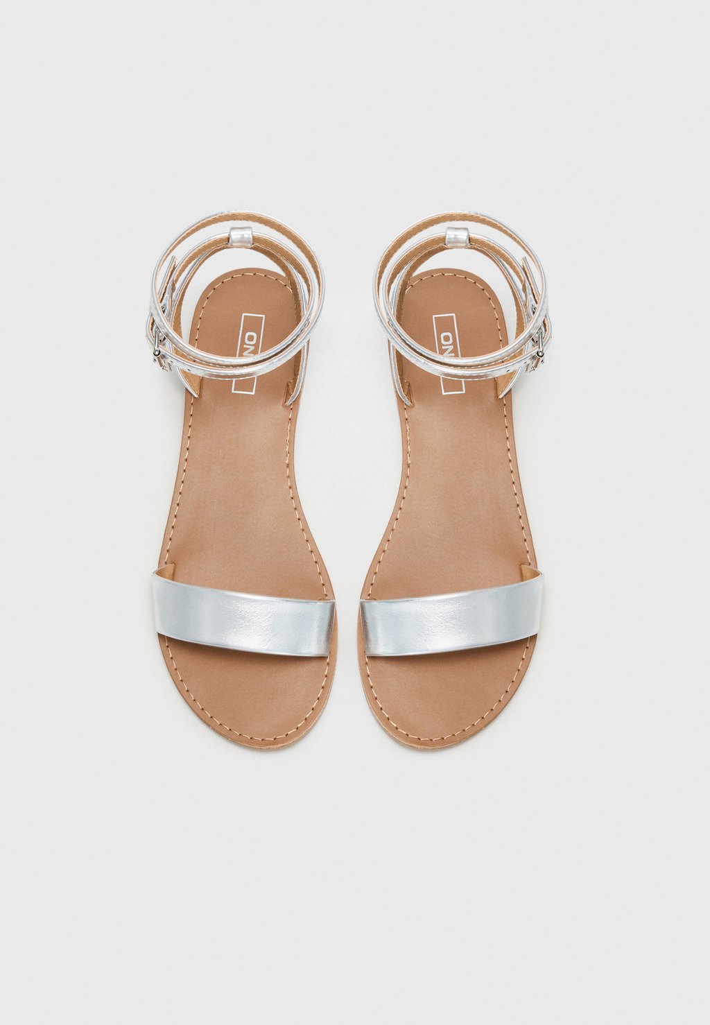Сандалии с манжетой на щиколотке ONLMELLY CHAIN ONLY SHOES, серебряный — фото 4