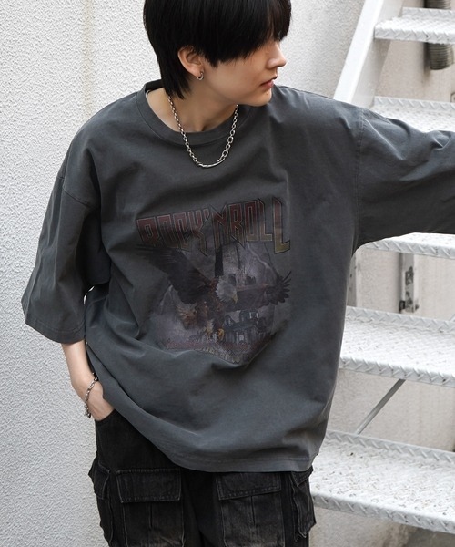 

Confirm Футболка унисекс в стиле ретро с винтажным принтом, пигментная обработка, американский кэжуал, серый