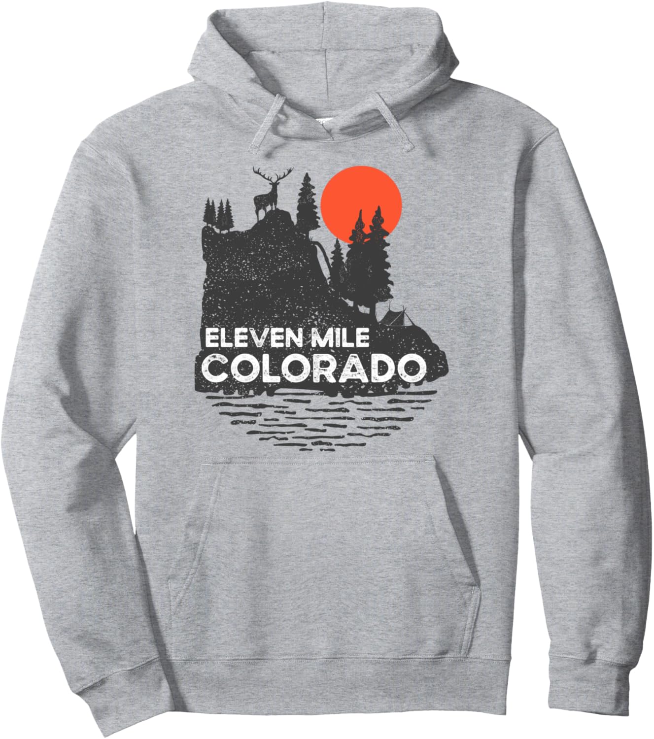 

Худи с дизайном «Олень» (Eleven Mile Colorado Hiking Camping Nature Deer Design Hoodie), серый