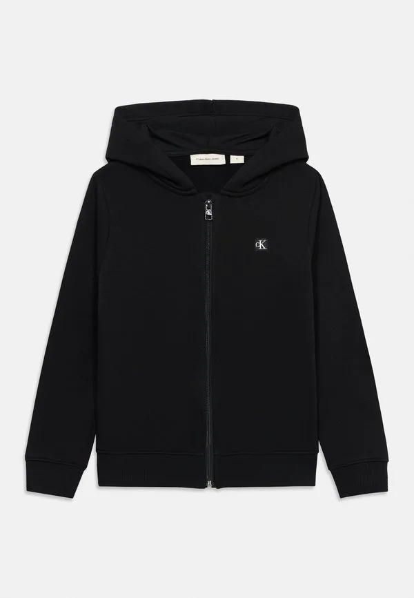 Худи на молнии с мини-значком, унисекс, на молнии. Calvin Klein Jeans, Black — фото 3
