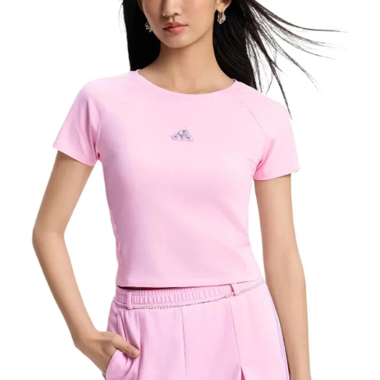 Adidas Футболка Women's Light Pink Crew Neck Moderate — фото 4